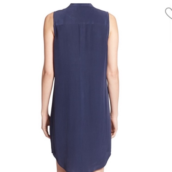 Deep Purple Silk Sleeveless Adalyn Shirt Dress from Equipment - Picture 3 of 10